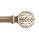 thumbnail image 1 of Barra de cortina QDWIS de imitación de madera bohemio de 168 a 305 cm, ajustable, 1 of 9