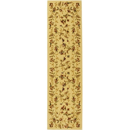 SAFAVIEH Lyndhurst Camilla Floral Runner Rug  Beige  2 3  x 12 Lyndhurst Rug Collection. Luxurious EZ Care Area Rugs. The Lyndhurst Collection features luxurious  easy care  easy-maintenance area rugs made to add long lasting charm and decorative beauty even in the busiest  high traffic areas of the home. Hand tufted using a blend of soft yet durable synthetic yarns styled in traditional Persian florals  interwoven vines and intricate latticework. Use the Lyndhurst rugs in your home for an elegant and transitional upgrade.