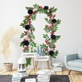 thumbnail image 4 of Couronne de Noël Guirlande de Baies Rouges avec Feuilles Vertes pour Vacances Design Flexible Idéal pour Chemin de Table Chemin de Cheminée Décoration de Centre de Table, 4 of 4