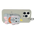 thumbnail image 4 of For Iphone 14 Pro Max Silicone Wallet Phone Case With Lanyard(Grey Elephants),iPhone 16, 4 of 5