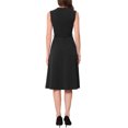 thumbnail image 3 of VESTIDO SIN MANGAS DE CUELLO REDONDO DE CINTURA ALTA A-LINE DE INSPIRE CHIC M MUJER NEGRO, 3 of 6