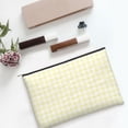 thumbnail image 6 of Susaid Lemon Yellow Checkboard Print Makeup Mini Bags for Women Multi Color Cosmetics Bag Travel Toiletry Bag Pencil Pouch Blank Makeup Bags with Zipper, 6 of 7