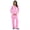 Light Pink, variant on Bimba Solid Nightwear For Women 2pcs Sleepwear Set Lace Top & Pajama