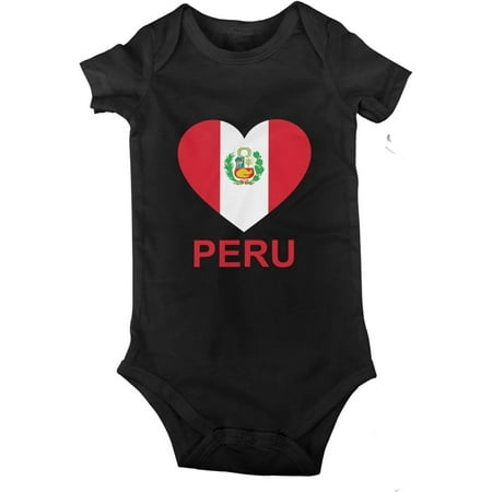 

Love Peru Baby Jersey Bodysuit Romper Jumpsuit Short Sleeve T-Shirt Playsuit