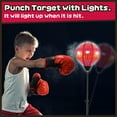 thumbnail image 4 of JoyStone Punching Bag with LED Lights, 42 Inch Kids Boxing Set with Stand & Boxing Gloves, Height Adjustable Boxing Bag Sport Toy for Boys and Girls Aged 3-10 Years Old, Black & Red, 4 of 10