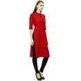 thumbnail image 4 of Phagun Kurti en Coton Uni Tunique Designer Col Mandarin Kurta Ethnique Décontractée Blouse, 4 of 8