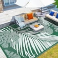 WondRg Outdoor Plastic Rugs on Sale Clearance 5'x8' Area Rugs Green