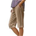 thumbnail image 2 of 2025 Clearance Under 10 Dollars, Pedal Pushers for Women Lightweight and Thin Summer Bermuda Shorts Baggy Casual Summer Capri Shorts with Pockets, 2 of 6
