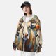 thumbnail image 3 of Fotbe Oil Painting Flower Cow Chaqueta con Protección Solar UPF 50+ para Hombre y Mujer, Camisa con Capucha y Bolsillos-Large, 3 of 7