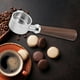 thumbnail image 3 of Máquina para hacer café de 51mm, portafiltro sin fondo, portafiltro de 3 de acero inoxidable con piezas de de filtro fino de mango largo Longitud 211 mm Sunnimix Portafiltro Cafetera, 3 of 8
