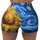 thumbnail image 2 of Fotbe Whimsical Sunflowers Night Sky Shorts Sin Costuras – Shorts Deportivos de Cintura Alta para Mujer, Elásticos para Gimnasio, Yoga, Running o Ciclismo-Medium, 2 of 8