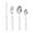 White_Free Size, variant on Gnmfd 4-Piece Stainless Steel Handle Tableware Set Dessert Salad Spoon Fork Steak Knife Tea Spoon for Family Dinners Parties Christmas Thanksgiving Holiday Meals