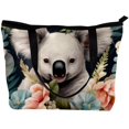thumbnail image 2 of Koala Canvas Leather Mix Hand-Held Bag | Twill Sponge Jeanette Material | 30x10.5x39cm Size | Stylish and Functional Design, 2 of 5