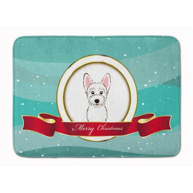 Carolines Treasures BB1536RUG Westie Merry Christmas Machine Washable Memory Foam Mat