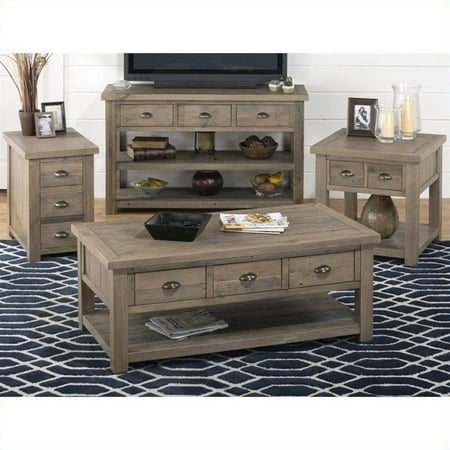Jofran 940 Series 4 Piece Coffee Table Set In Slater Mill Pine Jofran 940 Series 4 Piece Coffee Table Set In Slater Mill Pine