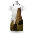 thumbnail image 3 of Nebraska Apron, Rural Historic Landscape Picture with Vintage Covered Wagon and Rock Formation, Unisex Kitchen Bib with Adjustable Neck for Cooking Gardening, Adult Size, Multicolor, by Ambesonne, 3 of 4