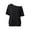Black, variant on One Shoulder Plus Size Tops for Women V Neck Short Sleeve Oversized Shirts Casual Tunic Blouses