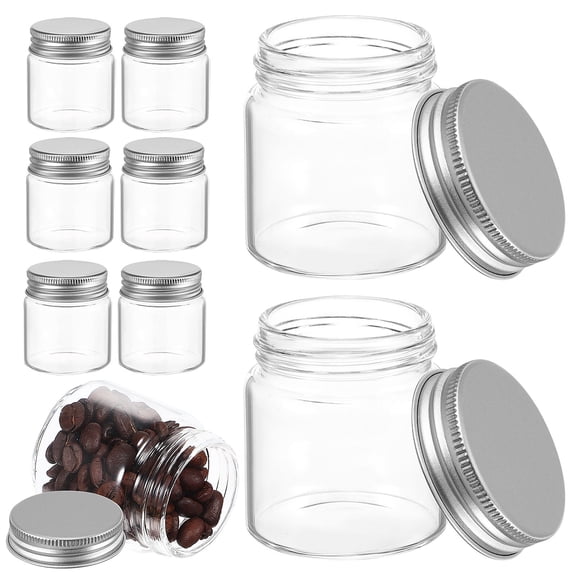 Luxshiny Set of 20 Small Glass Jars with Airtight Sealed Lids in Assorted Colors, Ideal for Storage and Organization