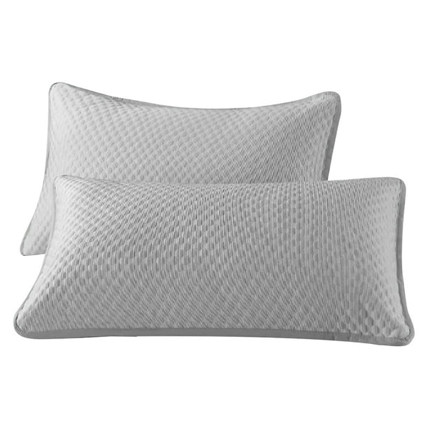 Cubierta Almohada Enfriamiento 2 Piezas para Almohadas Suaves Durmientes Calientes (gris Inferior)