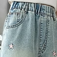 thumbnail image 4 of RUTAYY Toddler Kids Girls Jeans Distressed Elastic Waist Baggy Denim Wide Leg Trousers Versatile Pants, 4 of 9