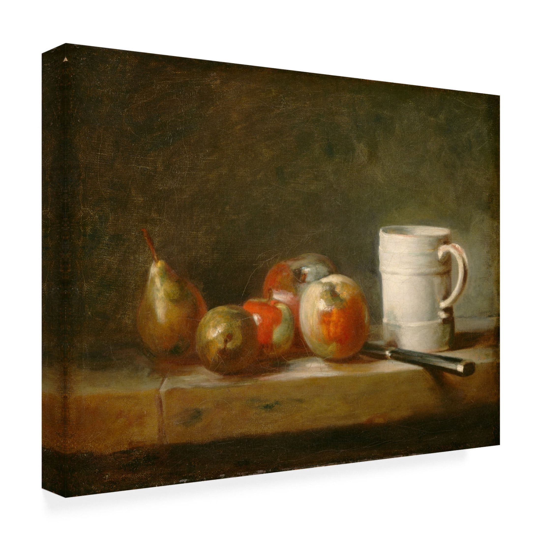 Jean-Baptiste Simeon Chardin 'Still Life with a White Mug, c. 1764' Canvas Art - 24 x 18 Inches