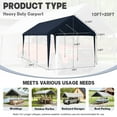 thumbnail image 2 of Snubbull 10x20 FT Upgraded Replacement Canopy Top Cover, Heavy-Duty Oxford Fabric for Outdoor Carport, Garage Shelter, Party Tent (Includes 34 Ball Bungees, Frame Not Included) Navy, 2 of 6