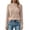 Khaki, variant on Women's Mock Neck Cable Sweater, Long Sleeve Diamond Pattern Pullover Fall Sweaters for Women, Size S-XL