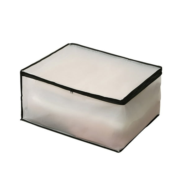 PEVA Storage Bag 1 Pack - Semi-Transparent Zippered Bag for Bedding, Clothing, Linens, Dustproof and Waterproof, Foldable Organizer