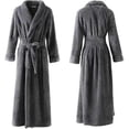 thumbnail image 5 of Bata larga para mujer, bata de baño de felpa suave y cálida, ropa de dormir para mujer, pijama, camisón, 5 of 5
