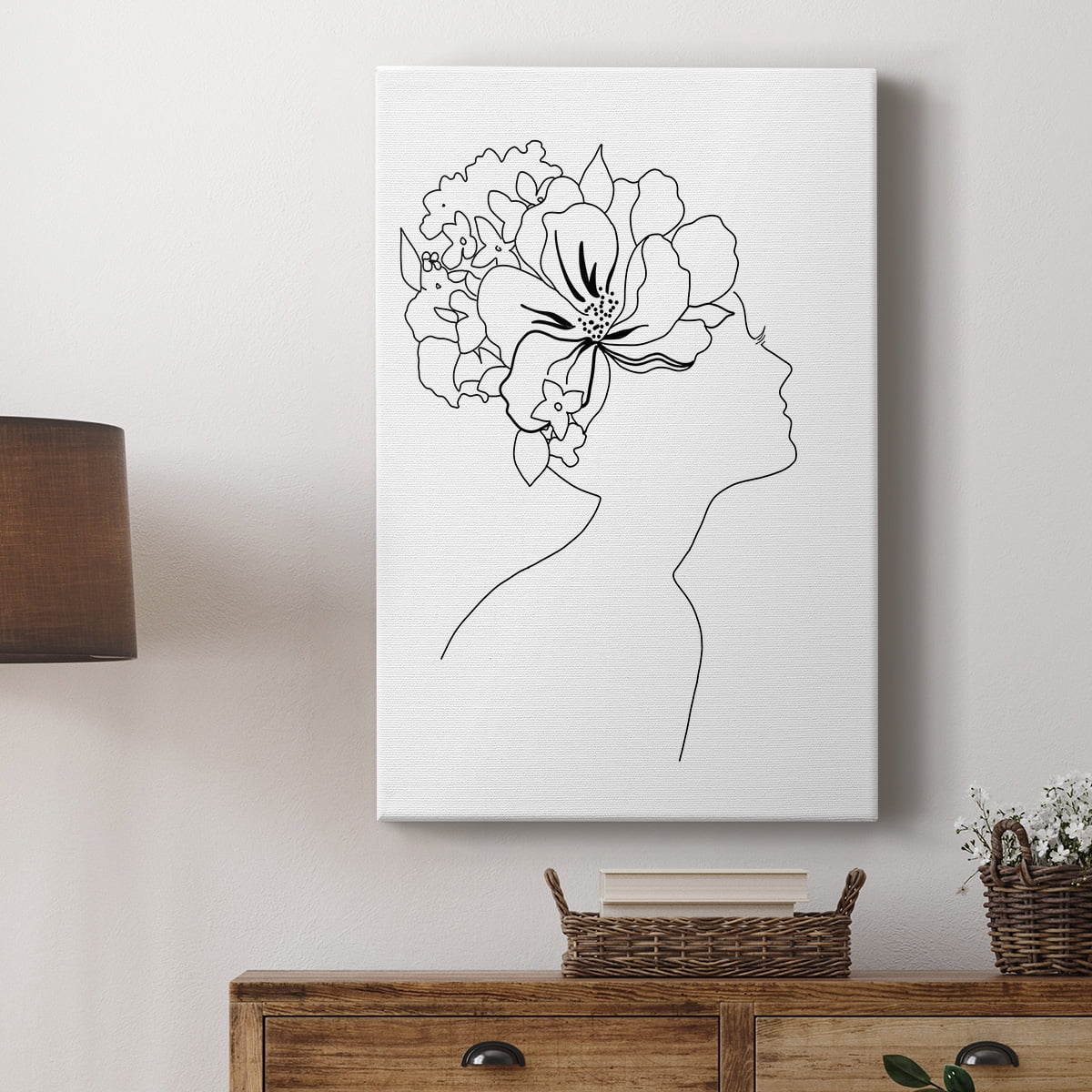 Fashion Floral Sketch I Premium Gallery Wrapped Canvas - Ready to Hang