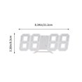 thumbnail image 2 of Digital LED Clock Wall Mount Table Modern Clock for Living Room Bedroom Office (White LED Display), 2 of 8
