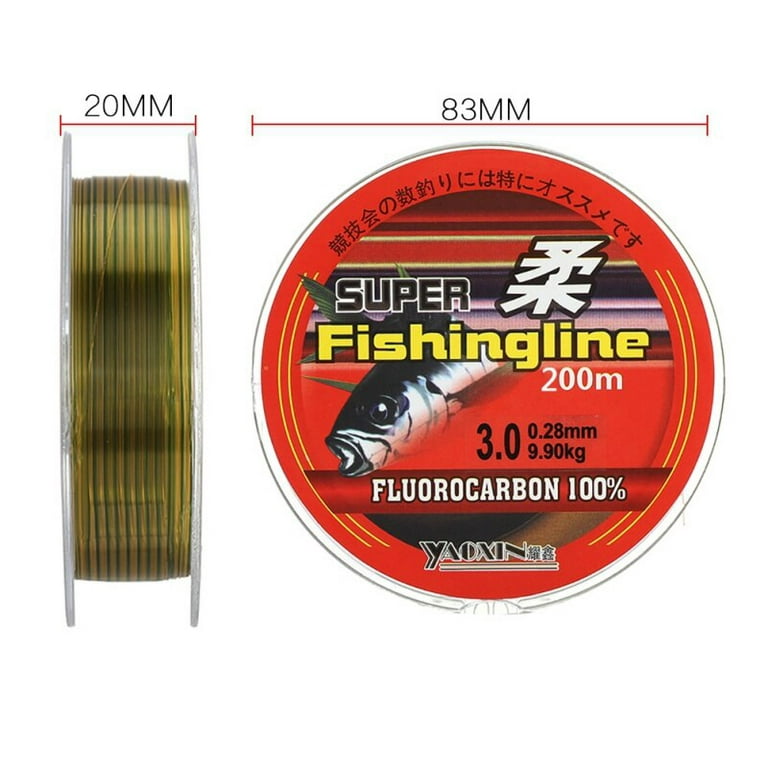 100m Nylon Fishing Line Fluorocarbon Coated Monofilament Fishing Leader Line Carp Fishing Wire Fishing Accessories, Size: F 10.6kg
