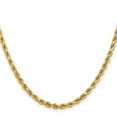 thumbnail image 2 of Primal Gold 14 Karat Yellow Gold 3.75mm Diamond-cut Rope with Lobster Clasp Chain, 2 of 4