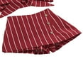 thumbnail image 4 of Toddler Girls Striped Sleeveless Bowknot Crop Top and Button-up Short Pants, 4 of 6