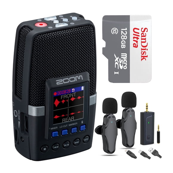 Paquete de micrófono múltiple Handy Recorder Zoom H2essential con set de micrófonos
