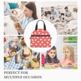 thumbnail image 3 of DouZhe Lunch Bags for Women and Men, Red Hand Drawn Hearts Prints Reusable Portable Insulated Cooler Waterproof Lunch Tote Bag for Travel Work Picnic, 3 of 7