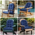 thumbnail image 7 of Millsilo Outdoor Rocking Chair Cushion 44" x 19" x 4", High Back Patio Rocker Replacement Cushion, Water-Repellent, UV Fade-Resistant, Non-Slip Bottom, Blue, 7 of 7
