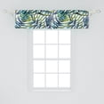 thumbnail image 2 of Exotic Window Valance, Botanical Tropics Vibe Pattern of Leaves and Branches Watercolor Pattern, Curtain Valance for Kitchen Bedroom with Rod Pocket, 54" X 18", Teal Apple Green Plum, by Ambesonne, 2 of 2
