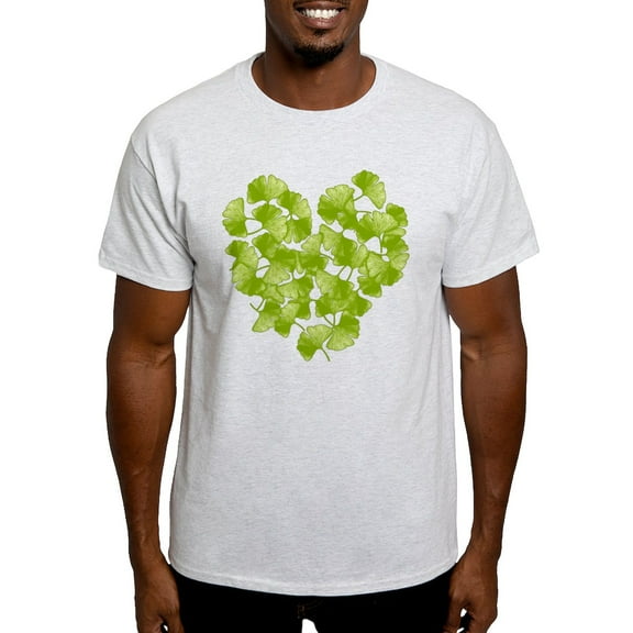 CafePress - Ginkgo Leaf Heart Light T Shirt - Light T-Shirt - CP