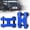 Blue, variant on AMBULL H-Shaped Towing Winch Shackle, Heavy Duty Winch Fairlead Hook, Dual Pin Design as 3/4" Shackle & 3/8" Winch Hook for Towing, Recovery, Off-Road, 17,636 lbs Working Load-1 Pack, Red