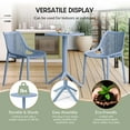 thumbnail image 5 of WestinTrends Playa 23.5" Outdoor Polypropylene Resin Round Patio Bistro Dining Table for 2, Blue, 5 of 6