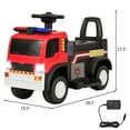 thumbnail image 2 of Gymax Kids 6V Ride On Fire Truck Fire Engine Battery Powered w/ Siren, 2 of 10