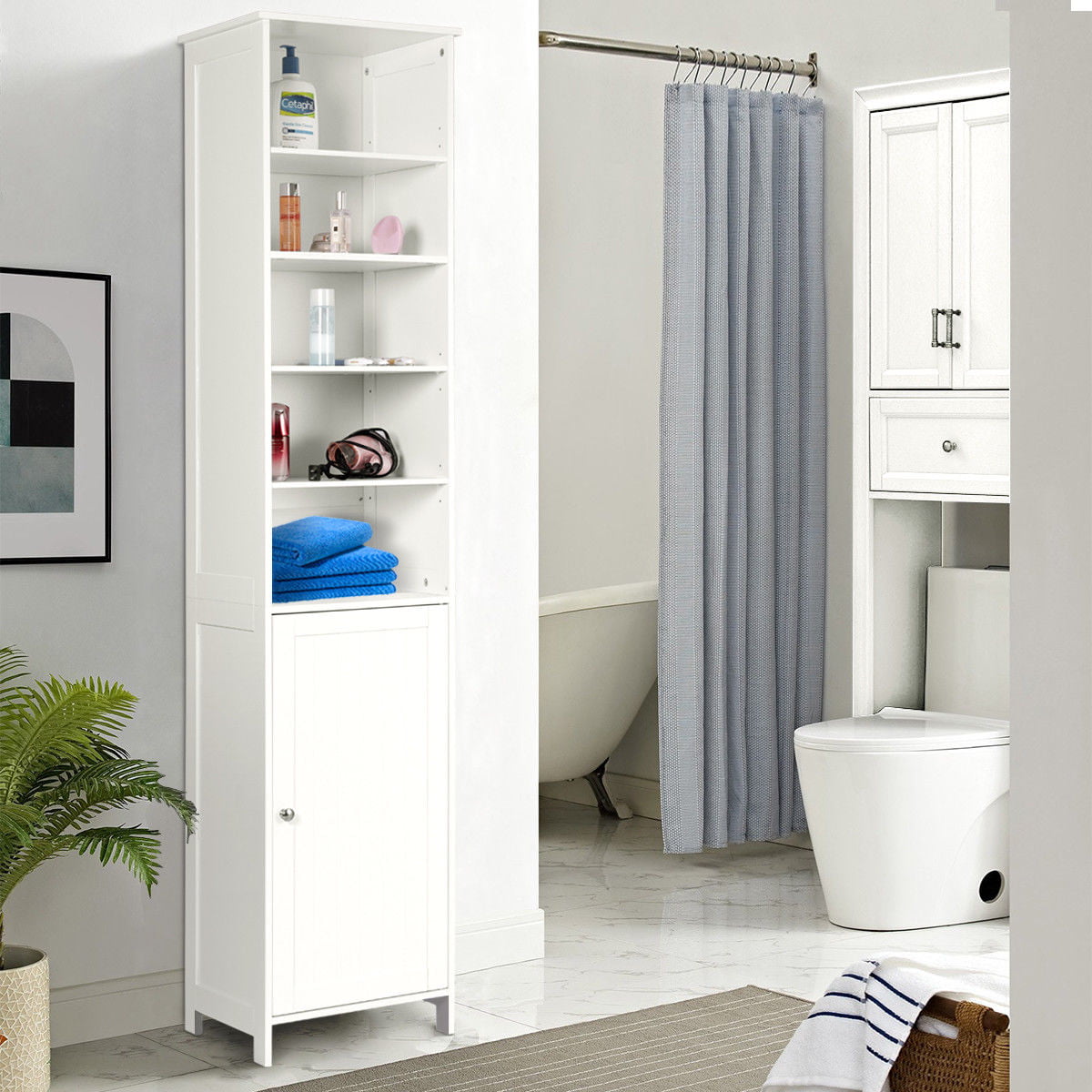72'' Free Standing Tall Floor Bathroom Storage Cabinet — Myers