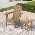 thumbnail image 4 of Adirondack Chair,HDPE All-Weather Patio Chairs Outdoor with Cup Holder, Lawn Chair with Weather Resistant for Outside Deck Lawn Garden, Weight Capacity Up to 380 Lbs –Brown, 4 of 9