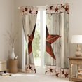 thumbnail image 3 of Manfei Rustic Texas Stars Black Out Curtains,Country Farmhouse Lodge Curtains Pack of 2 (42x63 Each),Old Wooden Board Bedroom Curtains For Boys Kids,Ultra Soft Home Decor, 3 of 6