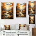 thumbnail image 4 of Designart "Autumn Tapestry Birch Woods III" Floral Floater Framed Wall Art Living Room, 4 of 7
