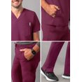thumbnail image 1 of Adar Addition Go-Everyday Scrub Set for Men - Stylish Scrub Top & Cargo Scrub Pants - A9800 - Wine - 3X, 1 of 6