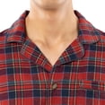 thumbnail image 4 of Pijama para Hombre Fruit of the Loom a Cuadros Rojos 2XL, 4 of 6