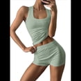 thumbnail image 1 of Conjunto de Shorts Deportivos Ajustados para Mujer: Top Sin Mangas y Shorts Judías L, 1 of 8
