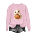 thumbnail image 5 of jobturf Halloween Sweatshirts for Women Trendy Fleece Lined Crewneck Sweatshirt Fall Winter Pumpkin Ghost Printed Festival Tops XXL, 5 of 5